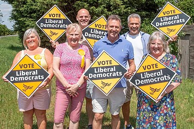 Diane Cutler and Lib Dem Team