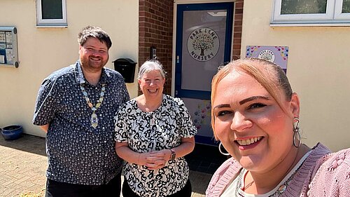 Jade Andy and Nursery Manager Christine